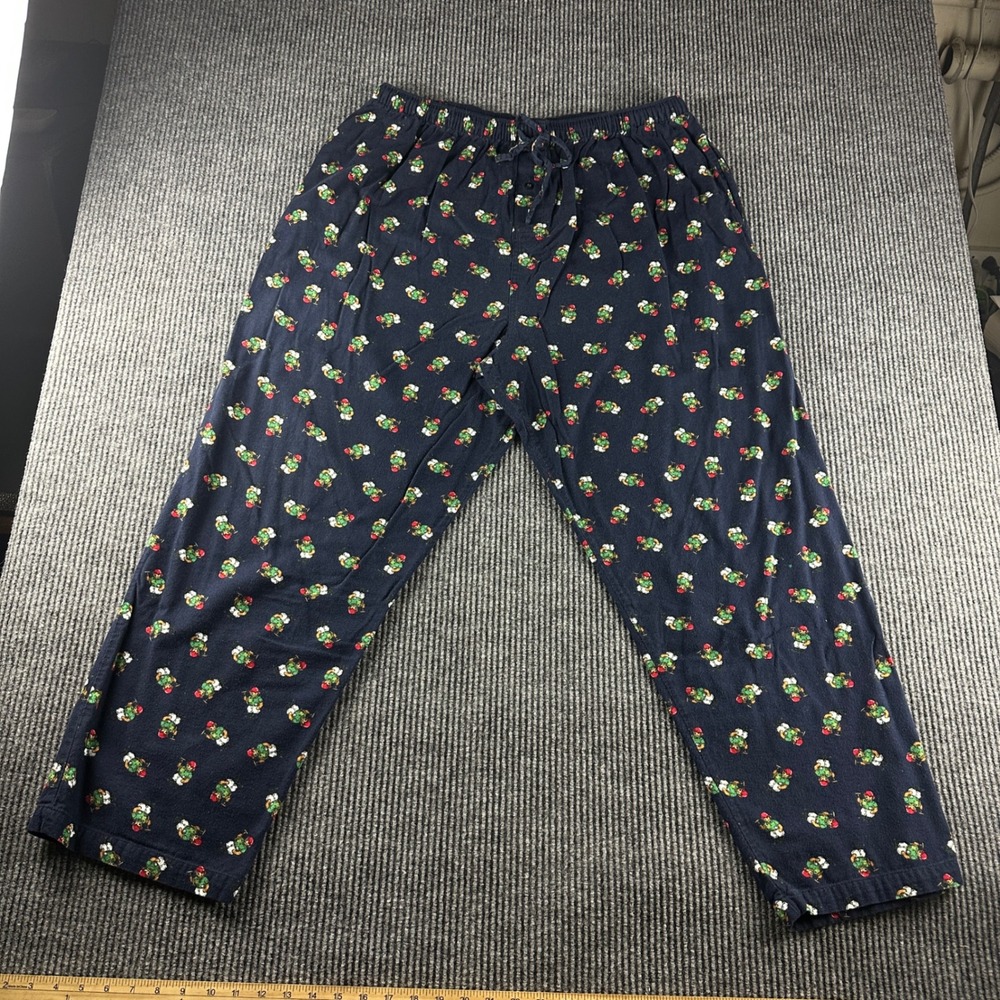 Polo Ralph Lauren Mens XL Navy Blue Polo Bear Cotton Pajama Pants Lounge Sleep